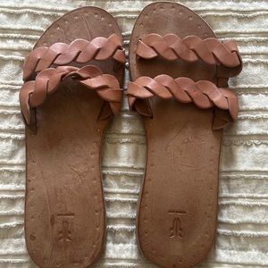 Never worn Azalea Braid Slide Sandal leather sandals